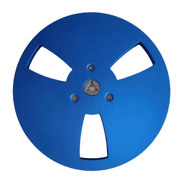 Bunblic 1/4 7 inch Empty Reel Aluminum Recording Accessories Lightweight Opening Machine Part Sturdy Open Reel Sound Tape Blue