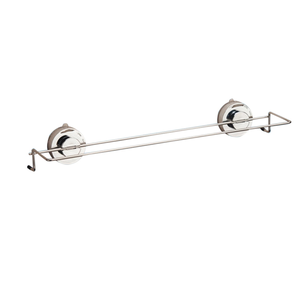 Suction Cup Stainless Steel Bathroom Double Pole Towel Rack Towel Bar