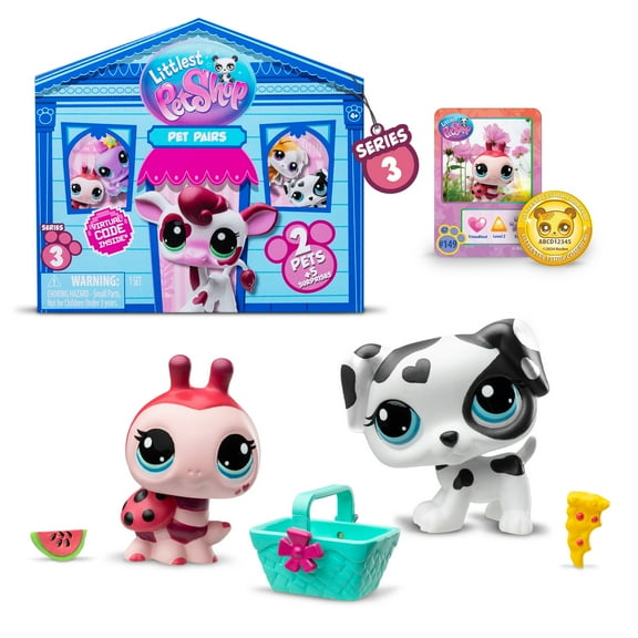Littlest Pet Shop, Surprise Pet Pairs, Series 3, Mini Toy Figurines, Children Ages 4 , Multicolor