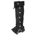 thumbnail image 4 of Pirate Boot Cover Steampunk Renaissance Knight Leather Pirate Boot Tops Warrior Costume Accessories Black, 4 of 9