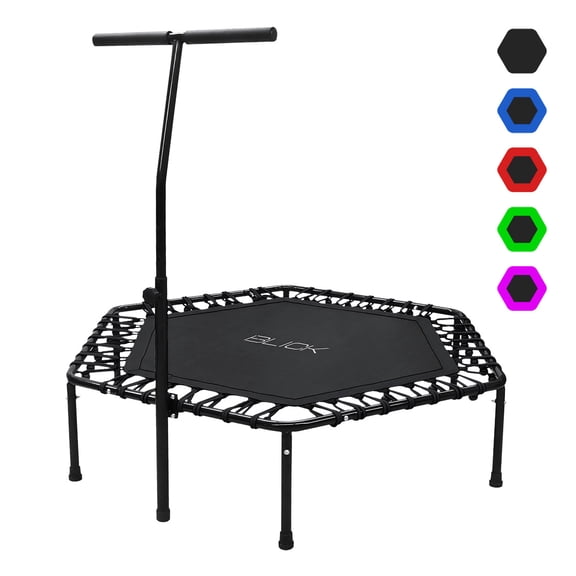 Trampolin Fitness Ejercicio Brincolin Con Barra Agarradera Jumping Aeróbicos 94x101 Cm Color NegroBlick