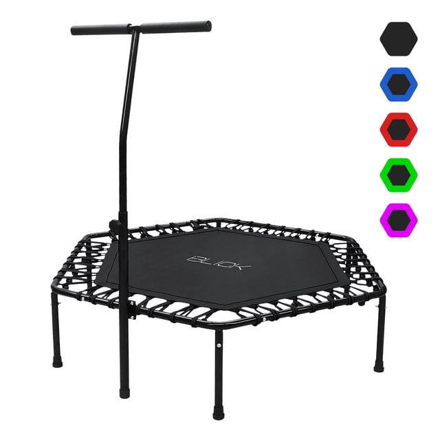 Trampolin Fitness Ejercicio Brincolin Con Barra Agarradera Jumping Aeróbicos 94x101 Cm Color NegroBlick