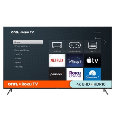 onn. 75” Class 4K UHD (2160P) LED Frameless Roku Smart TV (100044717)