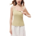 thumbnail image 2 of Purcolt Women's Maternity Nursing Cami Tank Top with Built-in Shelf Bra Sleeveless Comfort Stretch Maternity Shirts Pregnancy Basic Camisole Shirt for Breastfeeding, 2 of 9