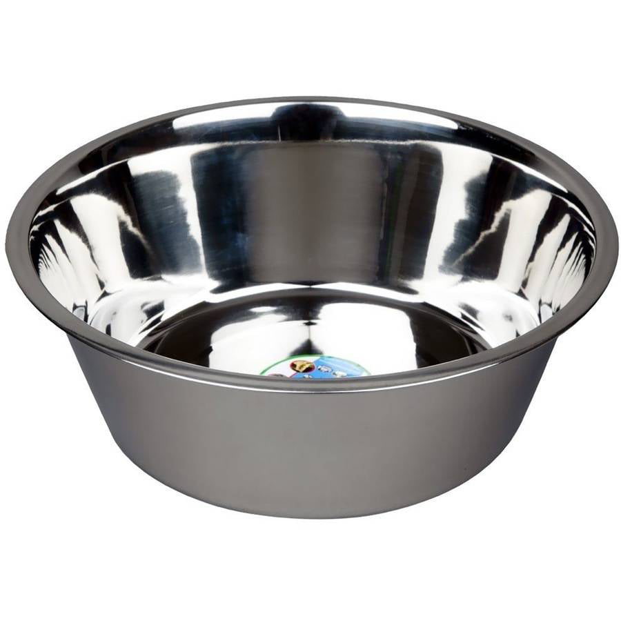 800009 Stainless Steel Standard 2 Quart Bowl Cage Cup Dish Bird Dog Food Water 