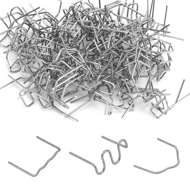 300 piezas de grapas calientes, grapas calientes para soldar plástico, clavo para reparar parachoques, grapas calientes para reparar parachoques de automóvil, grapas calientes para soldar plástico