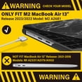 thumbnail image 6 of IBENZER Compatible with 2025 2024 2023 2022 MacBook Air 13 inch case M4 A3240 M3 A3113 M2 A2681, Hard Shell Case & Keyboard Cover & Screen Film & Type-C Adapter for Mac Air 13.6, Black Marble, 6 of 8