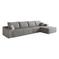 thumbnail image 6 of EHANCIS L-Shaped Cloud Sectional Sofa, Modern Modular Couch with Deep Seat & Plush Corduroy, No Assembly Required,Grey, 6 of 6