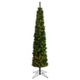 thumbnail image 1 of 8ft. Green Pencil Artificial Christmas Tree with 200 Clear (Multifunction) LED Lights and 402 Bendable Branches, 1 of 5