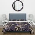 thumbnail image 3 of Designart "Majestic Glamour In Deep Purple" Paisley Bedding Covert Set - Traditional Bed Set With 2 Shams, 3 of 5