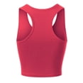 MixMatchy Women's Cotton Basic Sleeveless Racerback Sports Crop Tank Top - Walmart.com