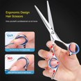 thumbnail image 3 of EUWBSSR 12Pcs Hair Cutting Scissors Set with Straight & Thinning Scissors, Hair-Clips, Tail Comb, Cape and Accessories for Salon Home, 3 of 7