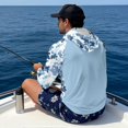 thumbnail image 5 of Bulopur Men's UPF 50+ Fishing Hoodie Camo Hunting Fish Print Long Sleeve Sun Protection Shirt with Breathable Face Mask for Outdoor Hiking Running, 5 of 8