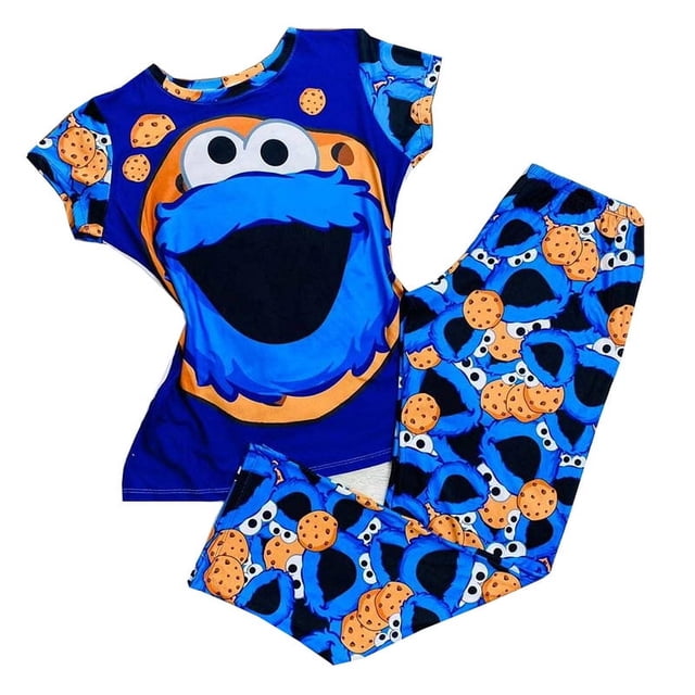 2024 pijamas de personajes de dibujos animados para mujer, pantalones largos de manga corta estampados, conjunto de dos piezas, pijamas, ropa para el hogar
