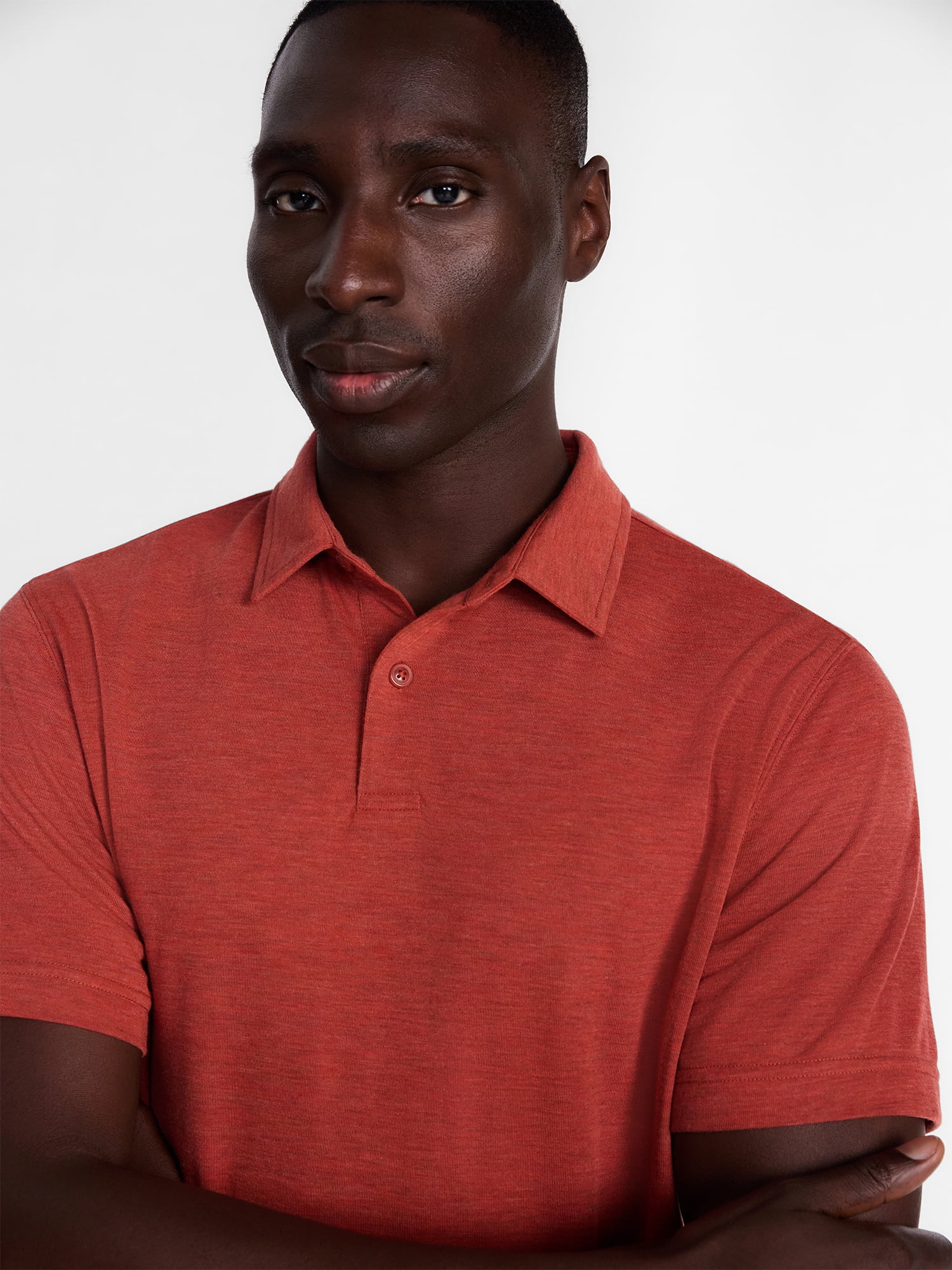 George Men's and Big Men's Double Knit Polo Shirt with Short Sleeves, Sizes S-5XB