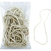 Extra Large 8 Inch White Big Postal Rubber Band - Pack of 30 Pieces