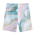 thumbnail image 4 of joogoo Green Marble Girls Lined Shorts Bike Dance Bottoms 8Y, 4 of 7