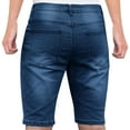 thumbnail image 4 of JIUKE Mens Denim Shorts Casual Straight Leg Stretch Ripped Short Jeans Slim Fitted Summer Casual Washed Shorts, 4 of 5