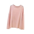 thumbnail image 3 of Bovxnpu Women Long Sleeve Shirts Basic Tee Loungewear Shirts Women's Cotton Crew Neck Long Sleeve Fall Summer Comfortable Tops, 3 of 6