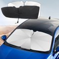 thumbnail image 2 of Car Windshield Sun Shade Umbrella 360° Rotation Foldable Front Windscreen Sun Shade Protector 57x31 Inch  Windshield Sunshade Umbrella Block Cover for Cars Trucks SUVs, 2 of 10