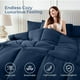 thumbnail image 2 of Set de edredón Sasttie Queen Navy de 7 piezas para cama en bolsa, 2 of 9