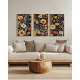 thumbnail image 6 of Drsoum Large 24x36in3pcs Natural Framed Flower wall Art Floral Wildflowers Decor for Bedroom living Room, 6 of 9