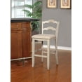 thumbnail image 4 of Linon May Full Back Wood Bar Stool, 30" Seat Height, White Wash Finish, 4 of 5