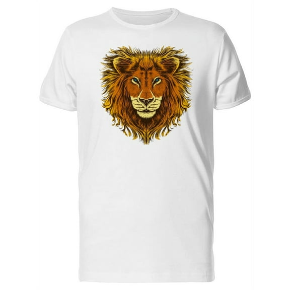 Hand Drawing Of A Lion Head Tee Men's -Image by Shutterstock
