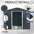 thumbnail image 5 of CarButler 8x10ft Metal Outdoor Storage Shed with Lockable Sliding Doors for Garden Backyard Patio Black, 5 of 7