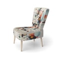 thumbnail image 3 of Designart "Geometric Metamorphosis Colorful Suprematism" Chaise d'Appoint Abstraite Multicolore - Fauteuil Moderne pour Chambre, 3 of 7