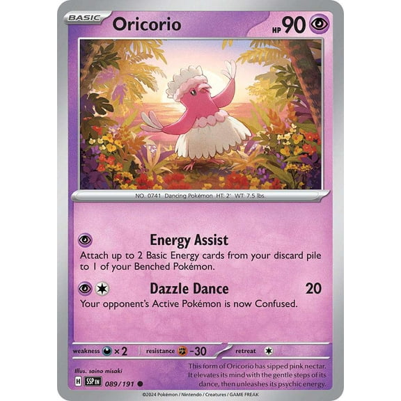 Pokemon Surging Sparks Common Oricorio #89
