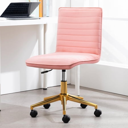 pink velvet office chair adjustable product