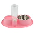 thumbnail image 4 of Cuenco doble para perros, estación de alimentación de mascotas, de agua y comida de acero inoxidable con Rosado jinwen Alimentador de doble tazón para mascotas, 4 of 8