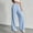 Blue, variant on PWPSG High Waist Drawstring Pleated Wide Leg Casual Pants, Breathable Comfort Trousers for Daily Commute & Trendy Work Outfits Beige L