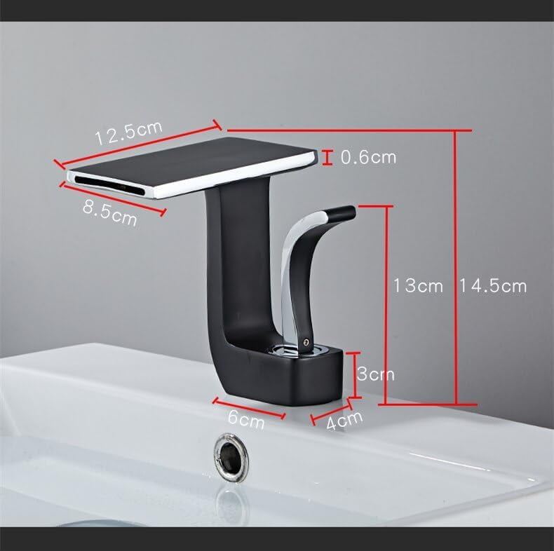 Waterfall Bathroom Faucets Hot and Cold Water Sink Taps Black Faucet Bathroom Toilet Brass White Black Gold Sink Faucet Torneira