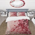 thumbnail image 2 of Designart "Cherry Orchard in Bloom IV" Cherry Bedding Covert Set - Floral Pink Traditional Bed Set With 2 Shams, 2 of 5
