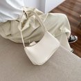 thumbnail image 2 of Simple Elegant Women Small Shoulder Bag Pure Color Sling Handbags (Beige), 2 of 8