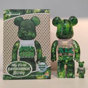 Green Leaf Forest Bearbrick 400%+100% myfirstbaby Set Advanced Edition Block Bear Gift Doll