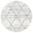thumbnail image 3 of SAFAVIEH Fontana Darina Diamond Shag Area Rug, Grey/Ivory, 3' x 3' Round, 3 of 9