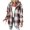 Red(womens coats), variant on ZHYou Womens Flannel Plaid Jacket,Long Sleeve Shacket,Fleece Lined Hooded Jackets,Warm Thick Drawstring Coats,Brown,Size:L