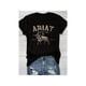 thumbnail image 1 of Cow Graphic Tees Women's Casual Crew Neck Cotton Dropped Shoulder Short Sleeve T-shirt The pattern on the back Summer Loose And Comfortable Tops western outfits, 1 of 6