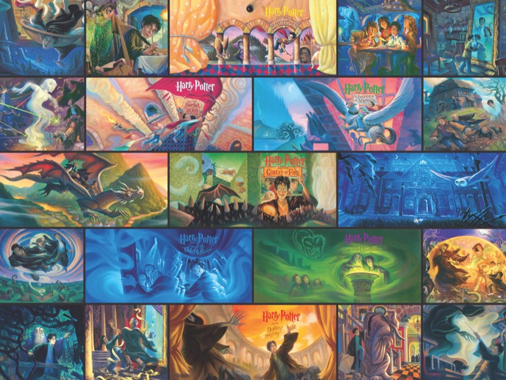 New York Puzzle Company Harry Potter Collage 1000 Piece Jigsaw Puzzle