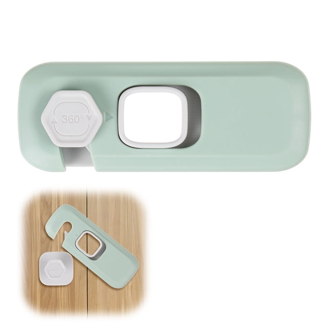 Billuyoard Cerradura de seguridad para bebés, 5 piezas, sin BPA, inodoro, no tóxico, fácil instalación, cerradura Universal para gabinete de Conjuntos de muebles de dormitorio Verde
