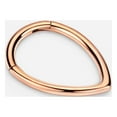 thumbnail image 4 of 16g Surgical Steel Teardrop Septum Hoop Hinged Septum Rings for Women 16 Gauge Rose Gold Septum Jewelry 10mm Septum Ring, 4 of 5
