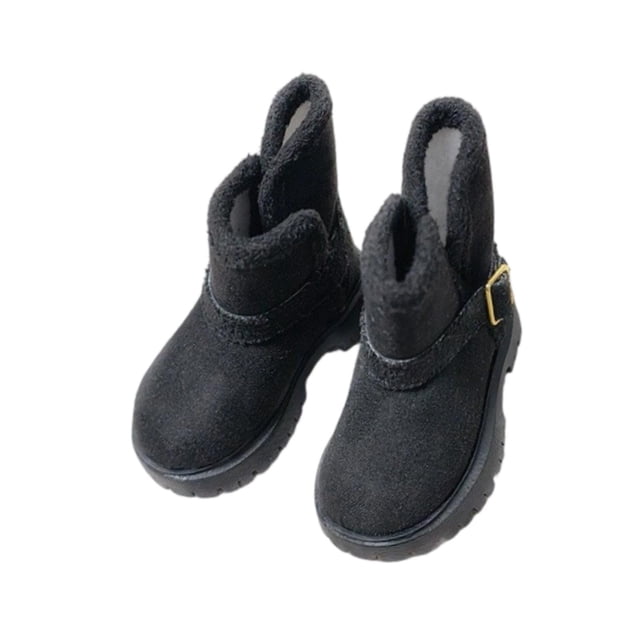 DOMELAY 1/4 Scale Figure Snow Boots Simulation Miniature Female Action Figures Shoes black