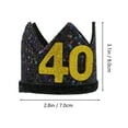 thumbnail image 3 of Birthday Party Hat 40Th Happy Women Glitter Tiara Hats Men Gifts Decor Supplies Headbands Decorations 30Th Photography, 3 of 8