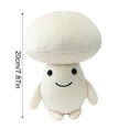 thumbnail image 2 of Plush Vegetable Toy, Realistic White Mushroom Stuffed Doll With Cute Smiling Face, For Teens, Teenagers, S, Home Decor, Playtime, Gift Giving, 2 of 3