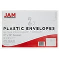 thumbnail image 2 of JAM Paper Plastic Envelopes, 12 x 18, Clear, 12/Pack, Button String, Booklet, 2 of 4
