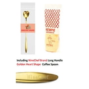 NineChef Bundle - Japanese Kewpie Mayonnaise - 17.64 oz. (Pack of 1 )  Plus NineChef Brand Long Handle Golden Heart Tea Spoon