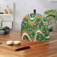 thumbnail image 4 of HELLHERO Tea Cozies Covers Keep Warm Polyester Canvas Insulating Keep Tea Warm Dust Proof for Novelty Gift Spiral Waves, 4 of 8